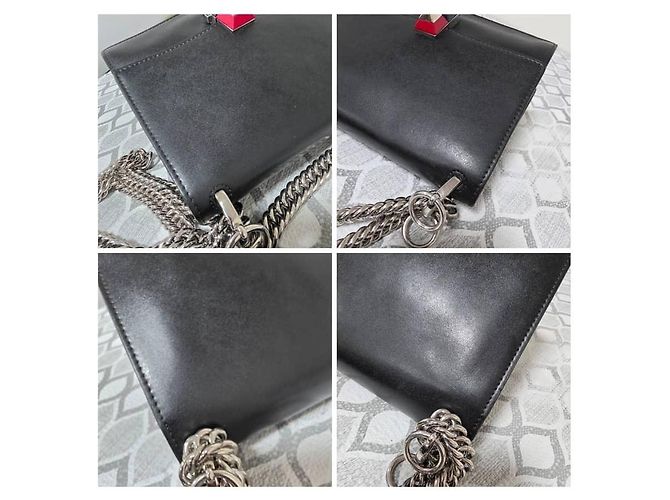 Fendi Signature Kan I Borsa a Spalla Piccola in Pelle Nera - vista 10