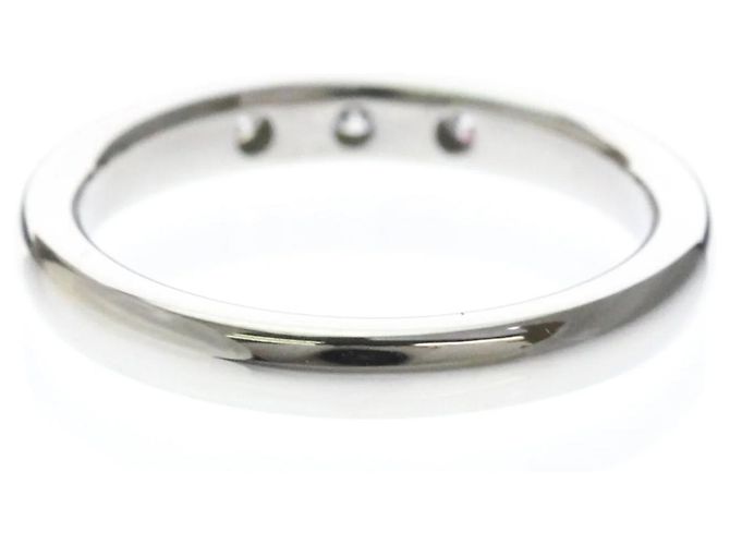 Tiffany & Co. Elsa Peretti 3 Diamanten Stacking Ring Platin - Ansicht 3