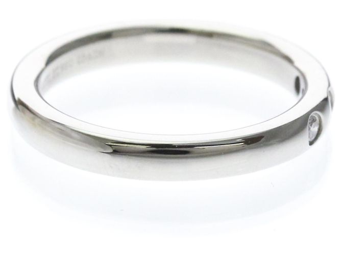Tiffany & Co. Elsa Peretti 3 Diamanten Stacking Ring Platin - Ansicht 4