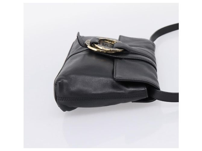 Bulgari Borsa a tracolla BVLGARI Chandra in pelle nera e oro - vista 4