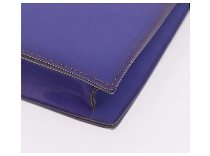 Borsa a tracolla CHANEL Hologram Chain in vinile Viola Argento CC - vista 15