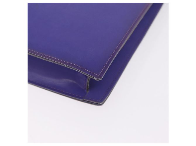 Borsa a tracolla CHANEL Hologram Chain in vinile Viola Argento CC - vista 17