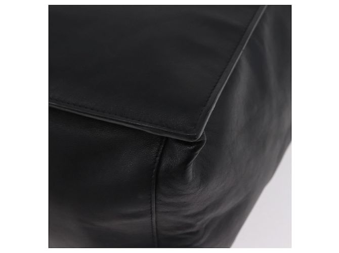 Autre Marque Borsa Tote Saint Laurent Rive Gauche in pelle nera e argento 663970 - vista 15