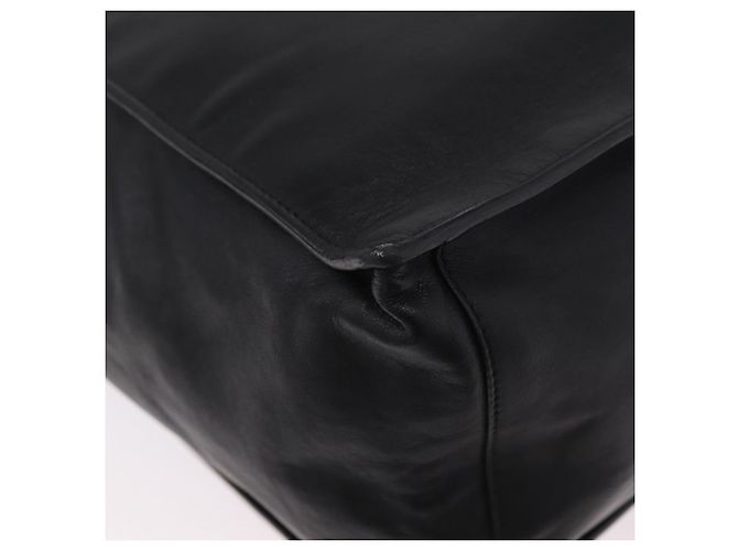 Autre Marque Borsa Tote Saint Laurent Rive Gauche in pelle nera e argento 663970 - vista 16