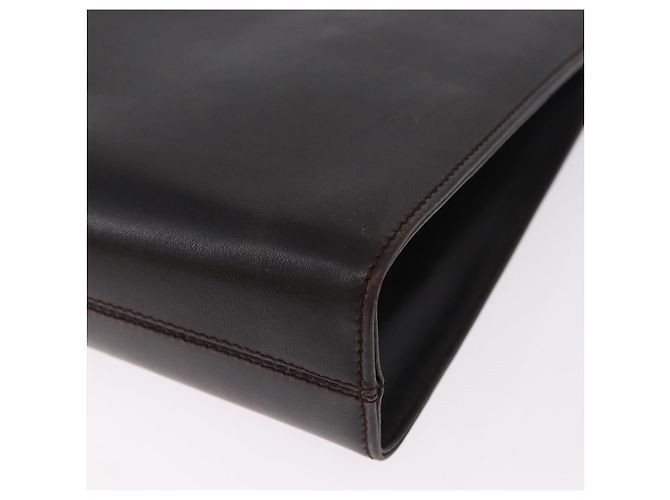 Borsa a tracolla Salvatore Ferragamo Gancini Chain in pelle marrone e oro - vista 17