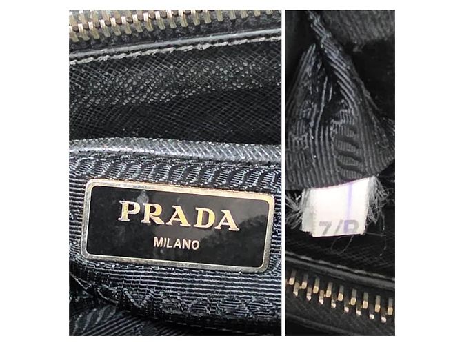 Borsa Tote Prada Saffiano Pelle Large Galleria Double Zip - Nero - vista 2