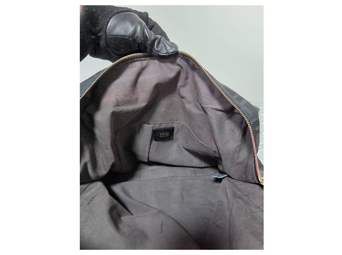 Fendi Mia Zip Sac Cabas Large Zucca Canvas Noir - vue 10