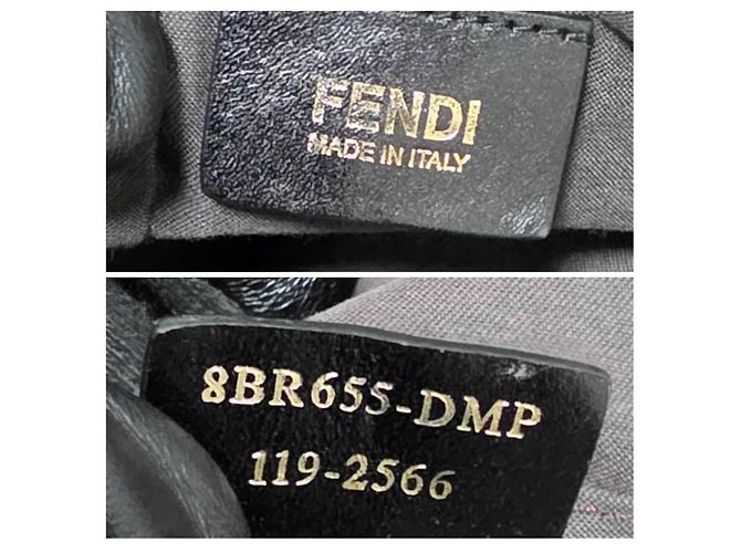 Fendi Mia Zip Sac Cabas Large Zucca Canvas Noir - vue 2