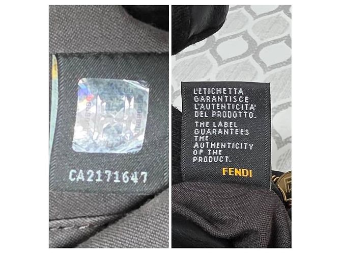 Fendi Mia Zip Sac Cabas Large Zucca Canvas Noir - vue 4