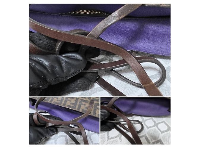 Fendi Small Roll Tote Bag Zucca Canvas Braun - Ansicht 10