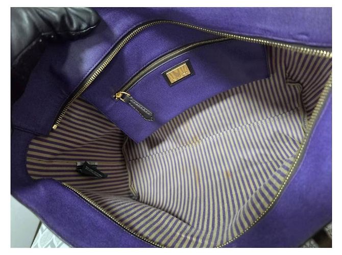 Fendi Small Roll Tote Bag Zucca Canvas Braun - Ansicht 12