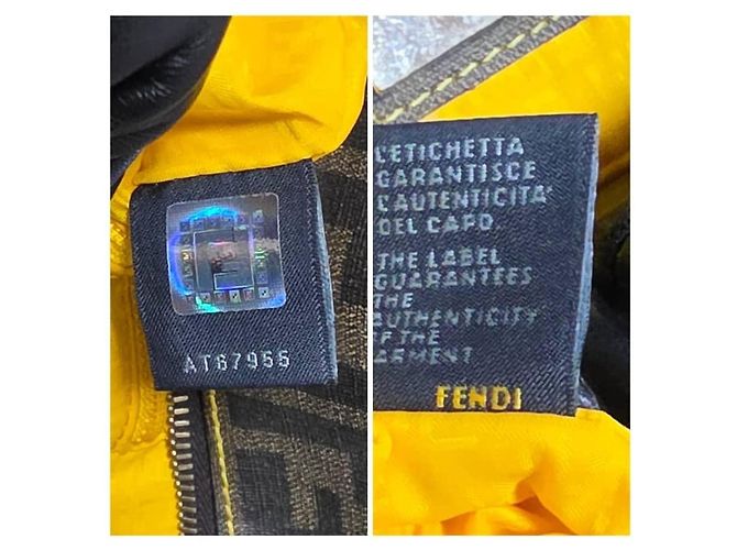 Fendi Zucca Spalmati Small Roll Tote - Marrón y Amarillo - vista 4