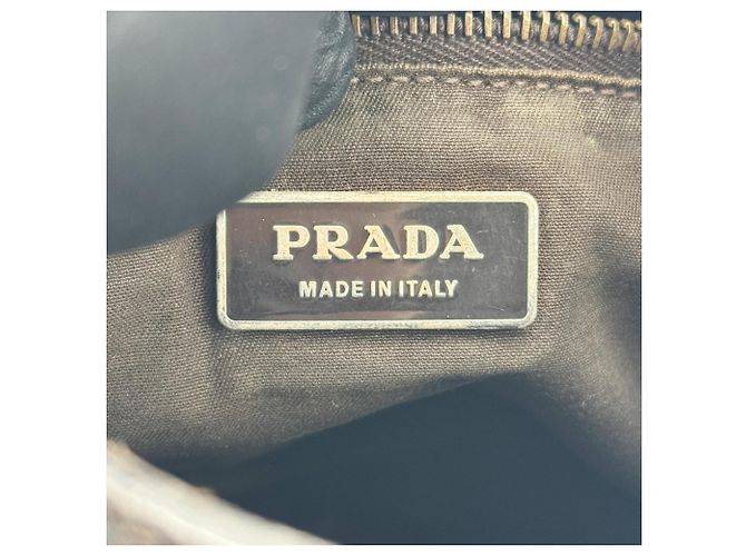 Prada Borsa a spalla in tela e pelle - vista 6