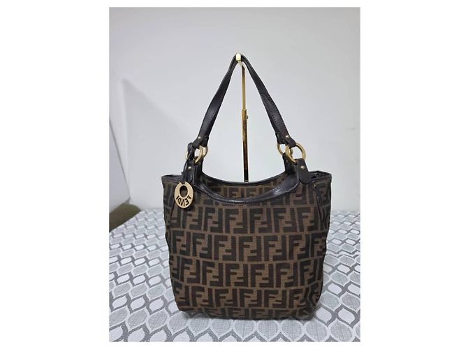 Fendi Zucca Small Chef Shopping Tote Tasche - Braun - Ansicht 13