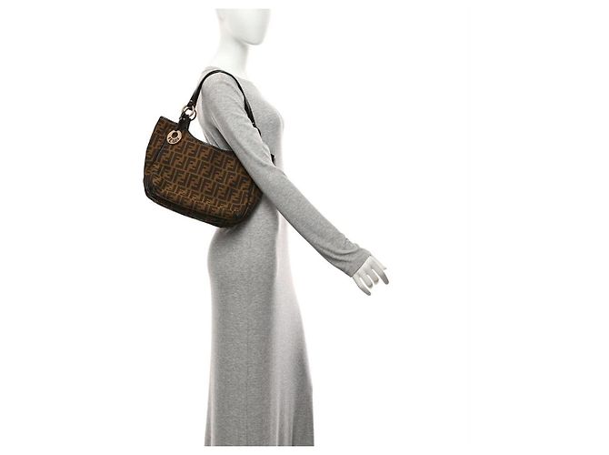 Fendi Zucca Small Chef Shopping Tote Tasche - Braun - Ansicht 14