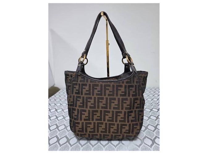 Fendi Zucca Small Chef Shopping Tote Tasche - Braun - Ansicht 3