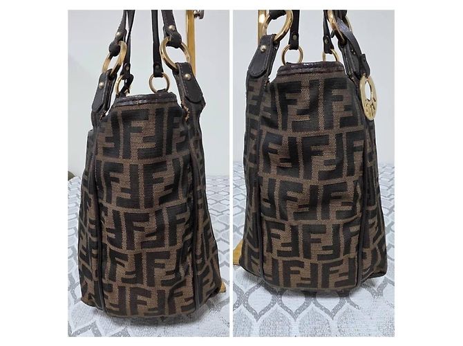 Fendi Zucca Small Chef Shopping Tote Tasche - Braun - Ansicht 6