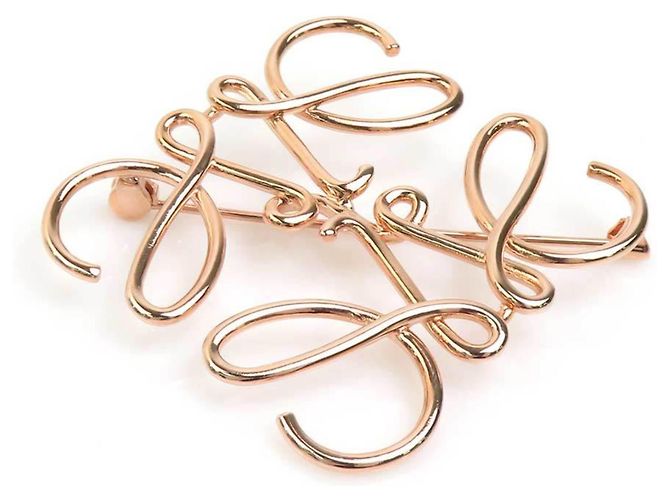 Broche Loewe de metal oro rosa - vista 2