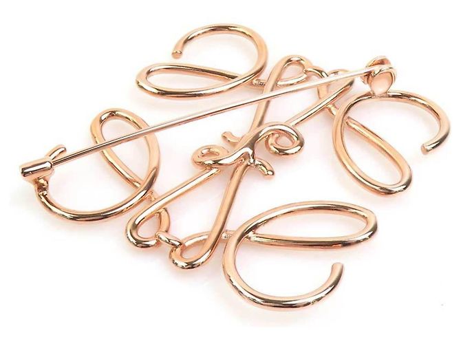 Broche Loewe de metal oro rosa - vista 3