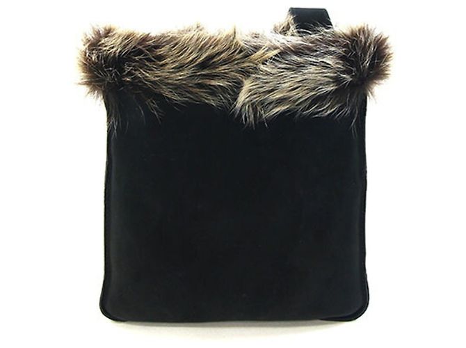 Hermès Borsa a tracolla Hermes Sac Toudou Moco Black Suede Fur - vista 2