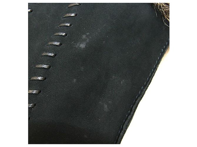 Hermès Borsa a tracolla Hermes Sac Toudou Moco Black Suede Fur - vista 5
