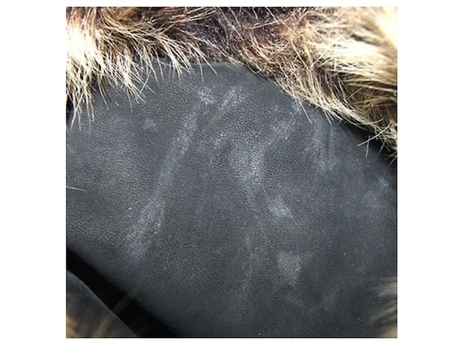Hermès Borsa a tracolla Hermes Sac Toudou Moco Black Suede Fur - vista 9