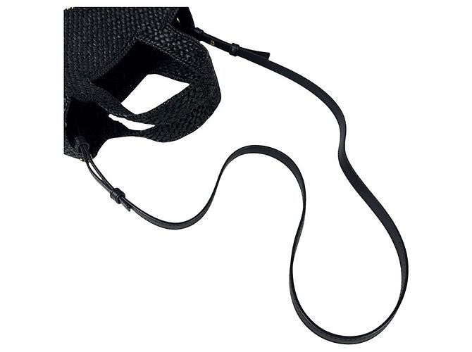 Loewe Black Raffia Handbag - view 11