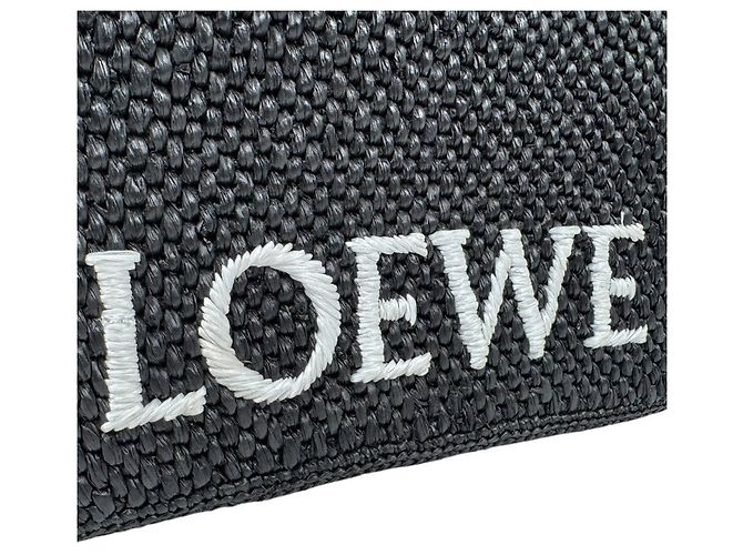 Loewe Black Raffia Handbag - view 12