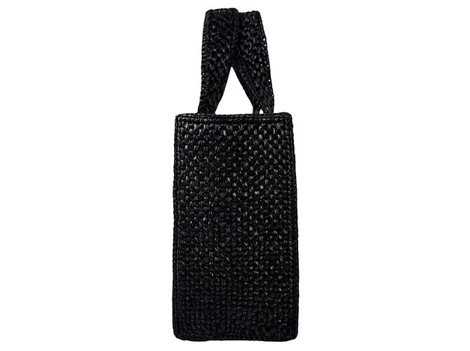 Loewe Black Raffia Handbag - view 2