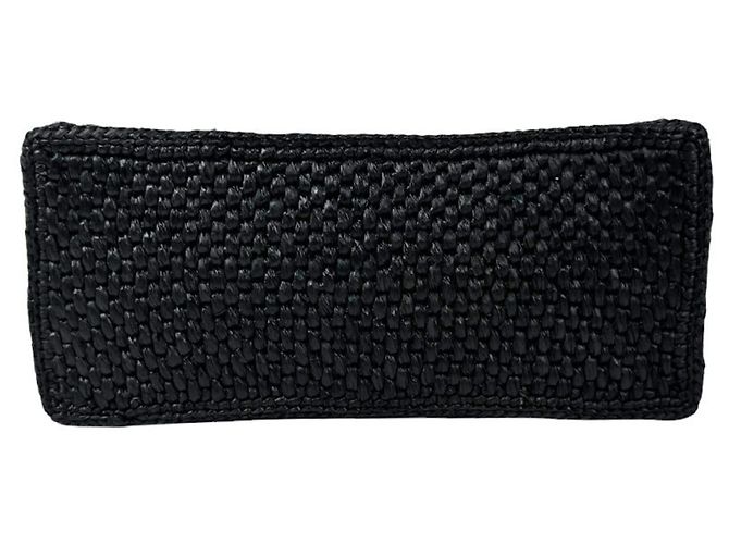 Loewe Black Raffia Handbag - view 4