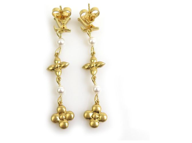 Louis Vuitton Gold Tropfenohrringe - Ansicht 5