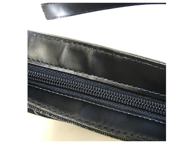 Bulgari Borsa Tote Bvlgari in pelle e denim nero - vista 7