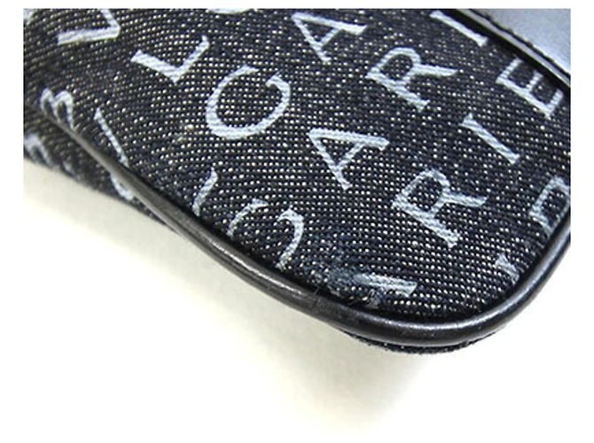 Bulgari Borsa Tote Bvlgari in pelle e denim nero - vista 8