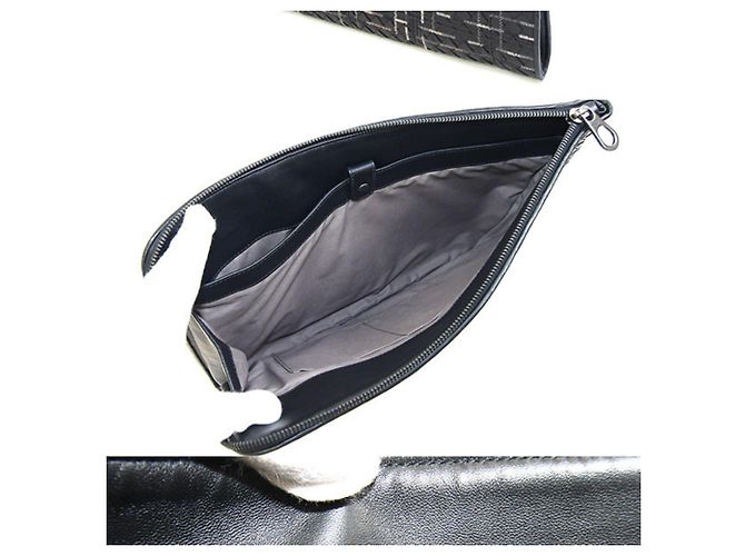 Bottega Veneta Pochette/Porte-documents en cuir noir - vue 2
