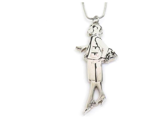 Collana Chanel Mademoiselle Metal Silver - vista 2