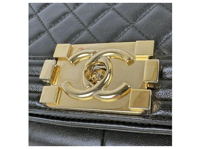 Bolso de hombro Chanel Boy Large de piel de cordero - vista 11