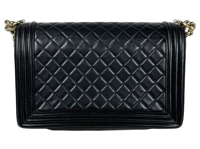 Bolso de hombro Chanel Boy Large de piel de cordero - vista 3