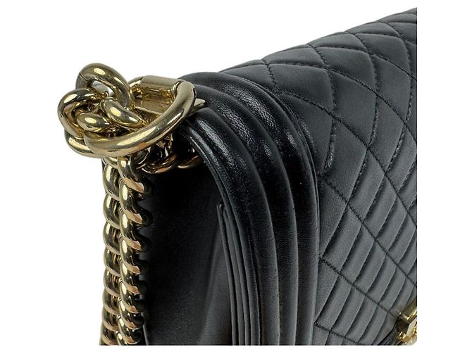 Bolso de hombro Chanel Boy Large de piel de cordero - vista 7
