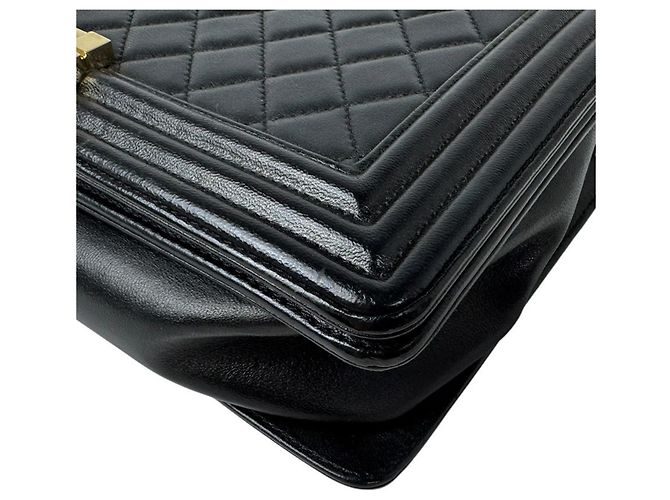 Bolso de hombro Chanel Boy Large de piel de cordero - vista 8
