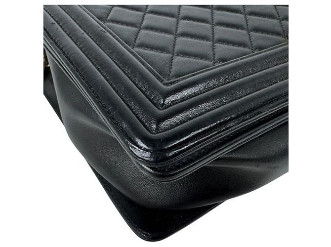 Bolso de hombro Chanel Boy Large de piel de cordero - vista 9