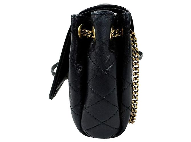 Autre Marque Bolsa de ombro Saint Laurent em couro preto - vista 2