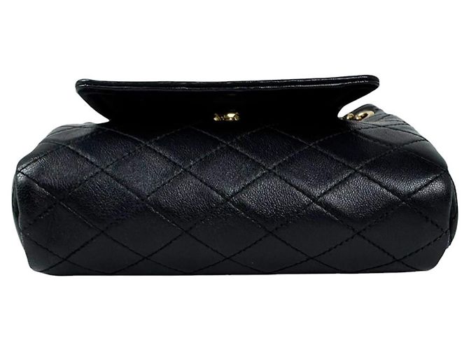 Autre Marque Bolsa de ombro Saint Laurent em couro preto - vista 4