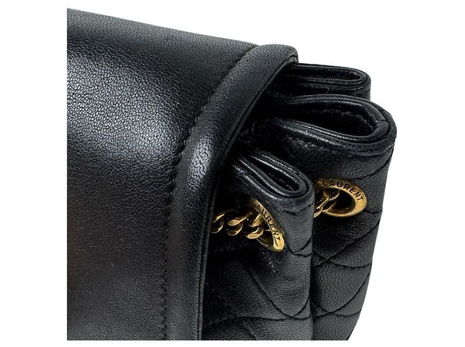 Autre Marque Bolsa de ombro Saint Laurent em couro preto - vista 6