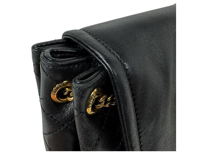 Autre Marque Bolsa de ombro Saint Laurent em couro preto - vista 7