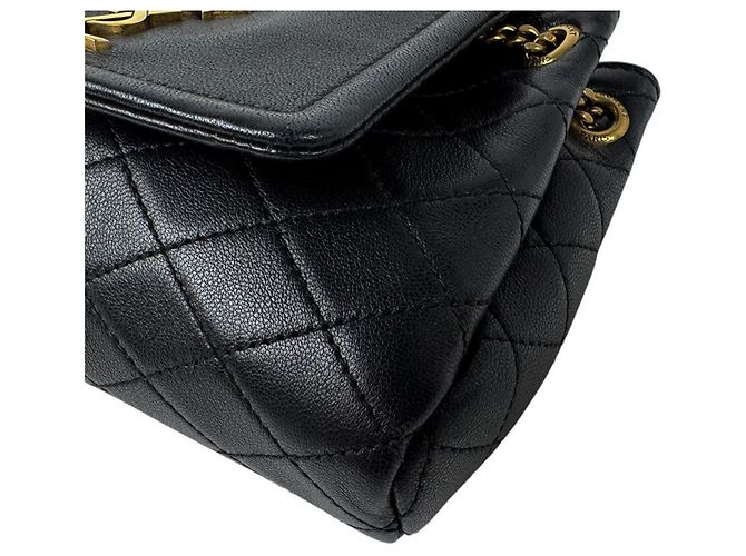 Autre Marque Bolsa de ombro Saint Laurent em couro preto - vista 8