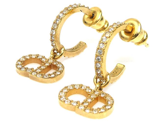 Orecchini a mezzo cerchio in oro Christian Dior - vista 3