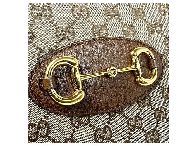 Borsa a mano Gucci marrone in GG Canvas e pelle - vista 11