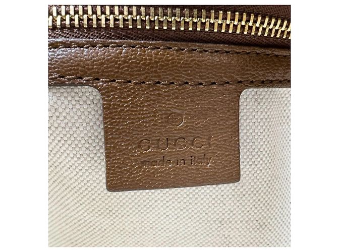 Borsa a mano Gucci marrone in GG Canvas e pelle - vista 12