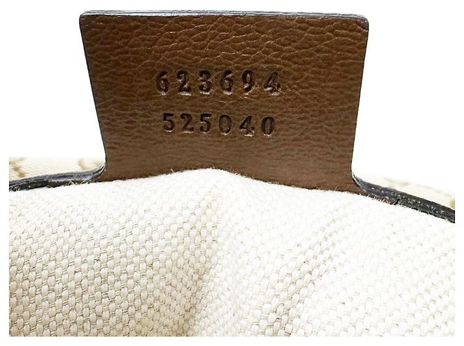 Borsa a mano Gucci marrone in GG Canvas e pelle - vista 13