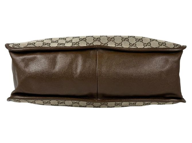 Borsa a mano Gucci marrone in GG Canvas e pelle - vista 4
